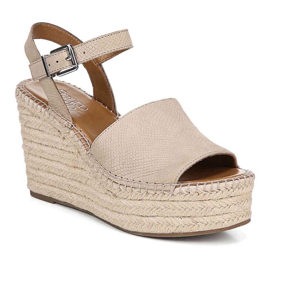 Franco Sarto Takara Espadrille Wedge Sandal Beige